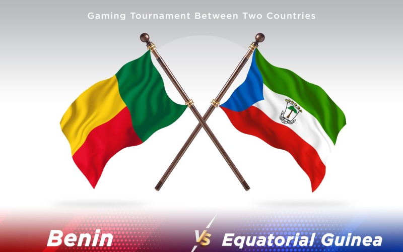 Benin versus equatorial guinea Two Flags Illustration