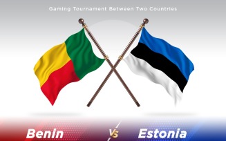 Benin versus Estonia Two Flags