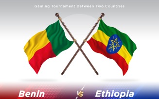 Benin versus Ethiopia Two Flags