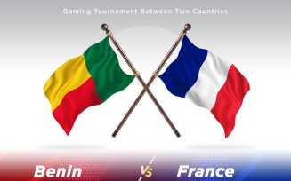 Benin versus France Two Flags