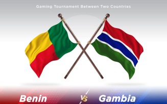 Benin versus Gambia Two Flags