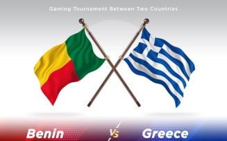 Benin versus Greece Two Flags
