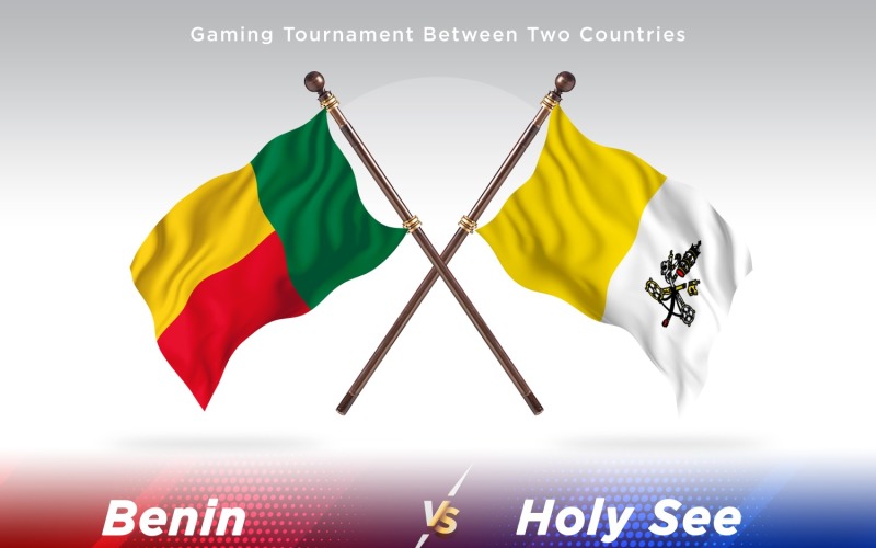 Benin versus holy see Two Flags Illustration