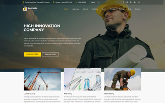 Koncrete Construction-One Page HTML5 Website Template