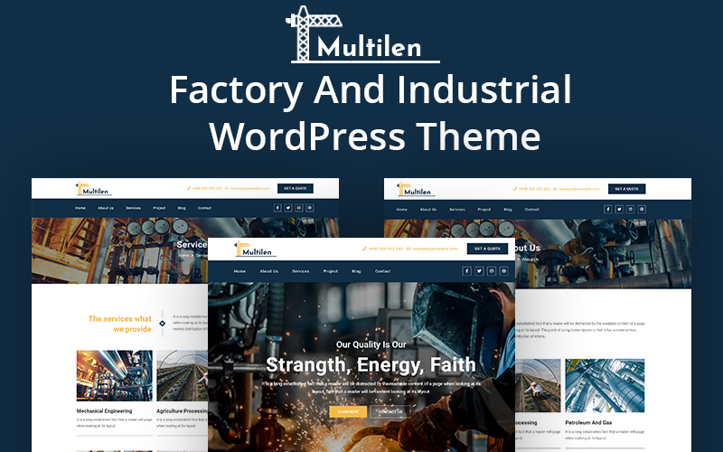 Multilen Industry & Factory WordPress WordPress Theme