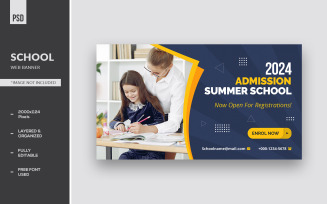 Summer School Design Web Banner Templates