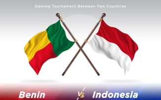 Benin versus Indonesia Two Flags