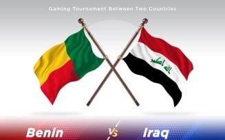 Benin versus Iraq Two Flags