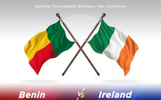 Benin versus Ireland Two Flags