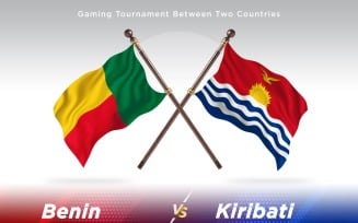 Benin versus Kiribati Two Flags