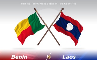 Benin versus Laos Two Flags