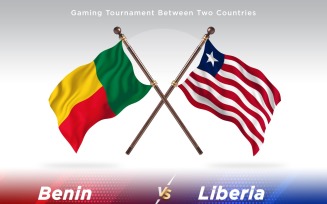 Benin versus Liberia Two Flags