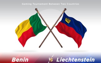 Benin versus Liechtenstein Two Flags