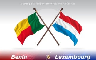 Benin versus Luxembourg Two Flags