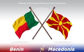 Benin versus Macedonia Two Flags