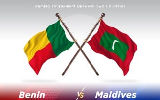 Benin versus Maldives Two Flags