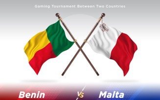 Benin versus Malta Two Flags