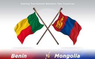 Benin versus Mongolia Two Flags