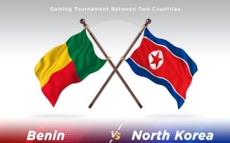 Benin versus north Korea Two Flags