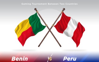 Benin versus Peru Two Flags