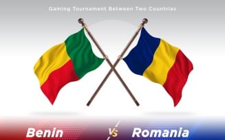 Benin versus Romania Two Flags