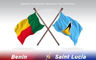 Benin versus saint Lucia Two Flags