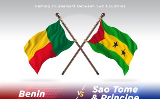 Benin versus Sao tome _ Principe Two Flags
