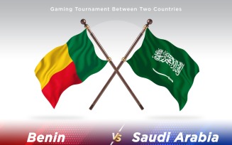Benin versus Saudi Arabia Two Flags