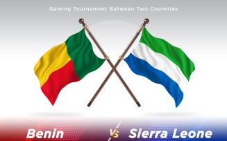 Benin versus sierra Leone Two Flags