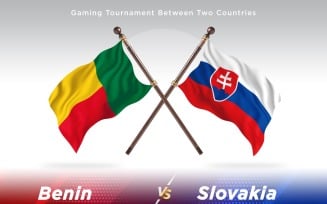 Benin versus Slovakia Two Flags