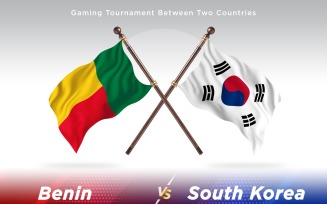 Benin versus south Korea Two Flags