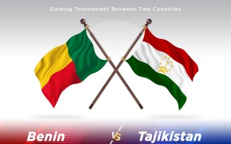 Benin versus Tajikistan Two Flags