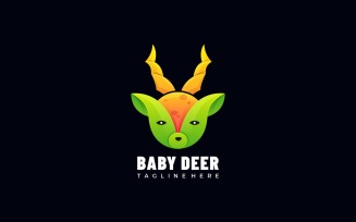 Baby Deer Gradient Logo Style