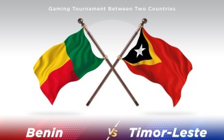 Benin versus Timor-Leste Two Flags
