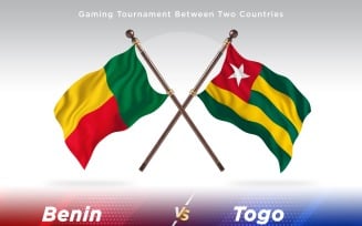 Benin versus Togo Two Flags