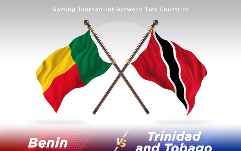 Benin versus Trinidad and Tobago Two Flags Illustration
