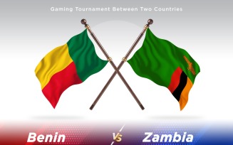 Benin versus Zambia Two Flags