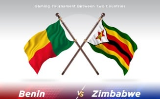 Benin versus Zimbabwe Two Flags