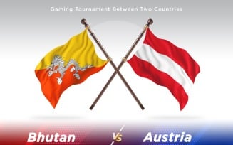 Bhutan versus Austria Two Flags