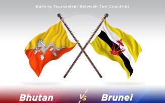 Bhutan versus Brunei Two Flags
