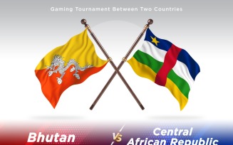 Bhutan versus central African republic Two Flags