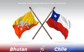 Bhutan versus Chile Two Flags