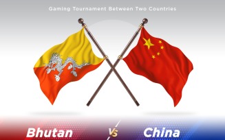 Bhutan versus china Two Flags