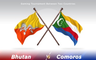 Bhutan versus Comoros Two Flags