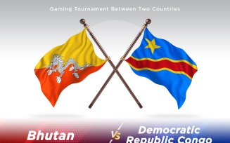 Bhutan versus democratic republic Two Flags