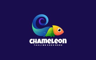 Chameleon Colorful Logo Style