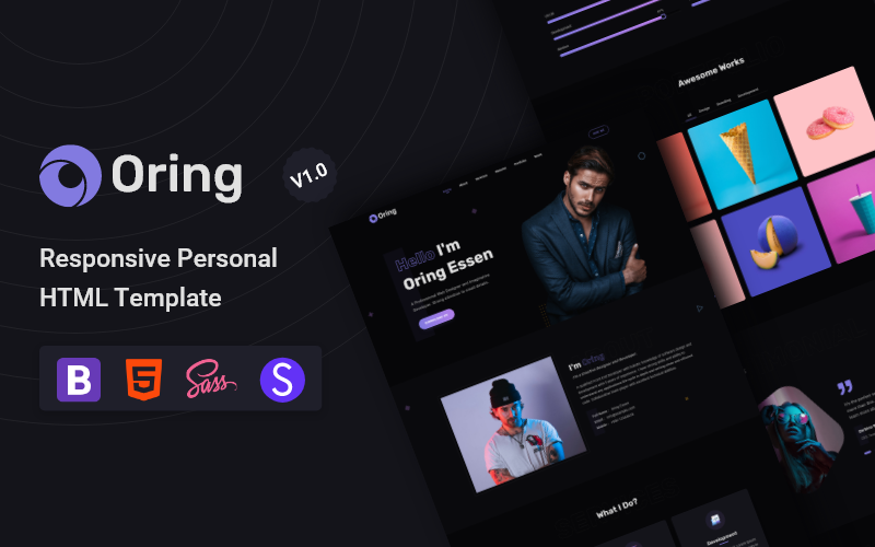 Oring | Responsive Personal HTML Landing Page Template