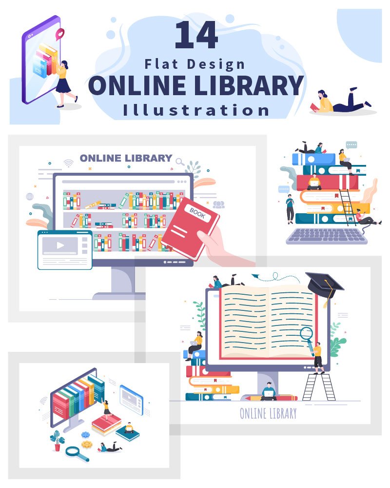 Kit Graphique #201694 Library Online Divers Modles Web - Logo template Preview