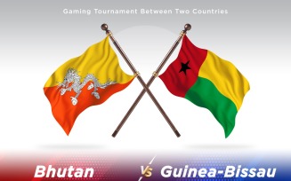 Bhutan versus Guinea-Bissau Two Flags
