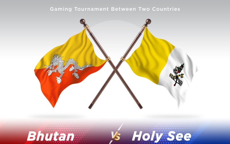 Bhutan versus holy see Two Flags Illustration